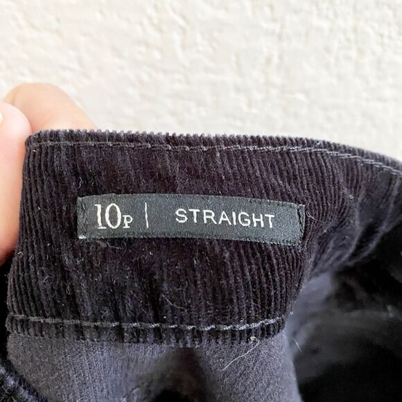 Talbots Flawless Five-pocket Corduroy Pants Sz 10 Petites Straight‎ Black - Picture 4 of 8